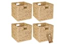 HMF Regalkorb Aufbewahrungskorb 4er Set Wasserhyazinthe Natur Bild 2