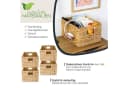 HMF Aufbewahrungskorb Wasserhyazinthe 4er Set mit Griffen Natur Bild 1