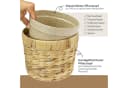 HMF Wasserhyazinthentopf Set 2-tlg. Nachhaltig Geflochten Beige Bild 3