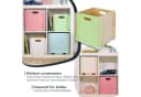 HMF Aufbewahrungsbox 2er Set Holz Zusammensteckbar Bunt Bild 1