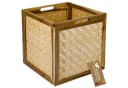 HMF Regalkorb Aufbewahrungskorb mit Wiener Geflecht Rattan Akazienholz Natur Bild 2
