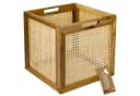 HMF Regalkorb Aufbewahrungskorb Wiener Geflecht Rattan Akazienholz Natur Bild 2