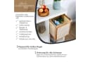 HMF Regalkorb Aufbewahrungskorb Wiener Geflecht Rattan Akazienholz Natur Bild 3