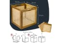 HMF Regalkorb Aufbewahrungskorb Wiener Geflecht Rattan Akazienholz Natur Bild 5