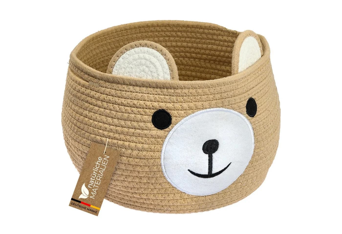 HMF Aufbewahrungskorb Bär Beige mit versteckten Griffen - Bild 2