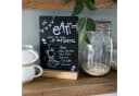 HMF Standtafel Tischaufsteller Kreidetafel mit Holzfuß, DIN A5, Schwarz Bild 1