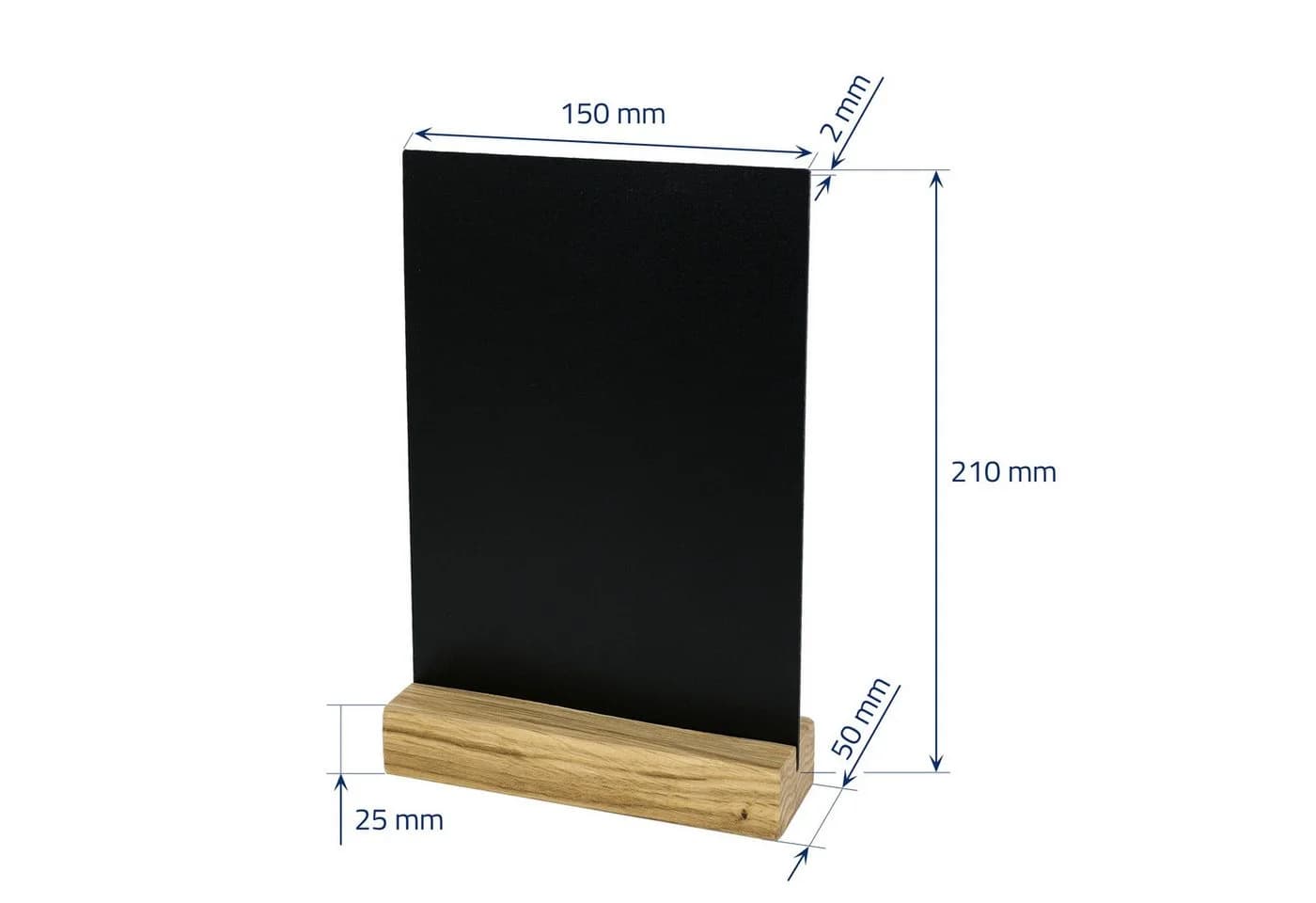 HMF Standtafel Tischaufsteller Kreidetafel mit Holzfuß, DIN A5, Schwarz - Bild 3