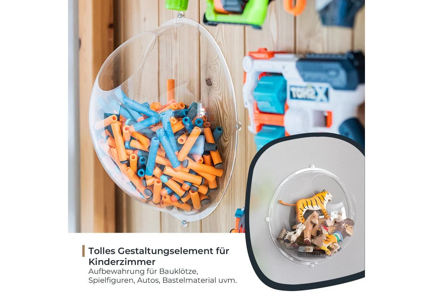 HMF Deko-Wandregal Acrylhalbkugel Transparent Kinderzimmer - Bild 3