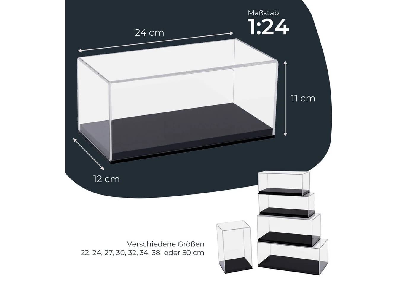 HMF Acryl Vitrine Transparent mit Spiegeleffekt - Bild 5