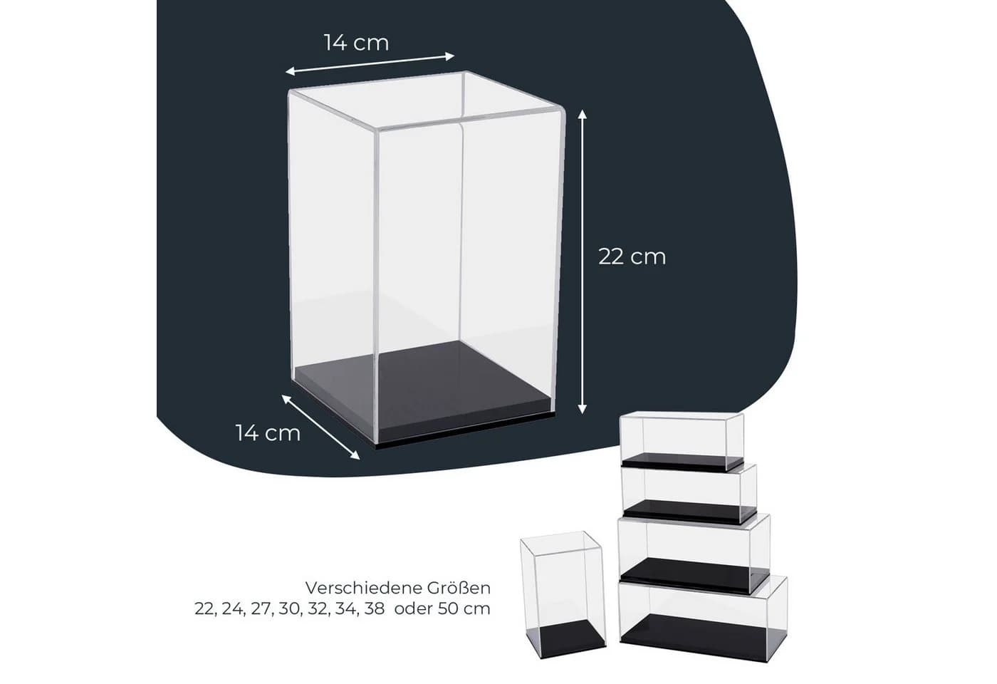 HMF Acryl Vitrine Transparent mit Spiegeleffekt - Bild 5