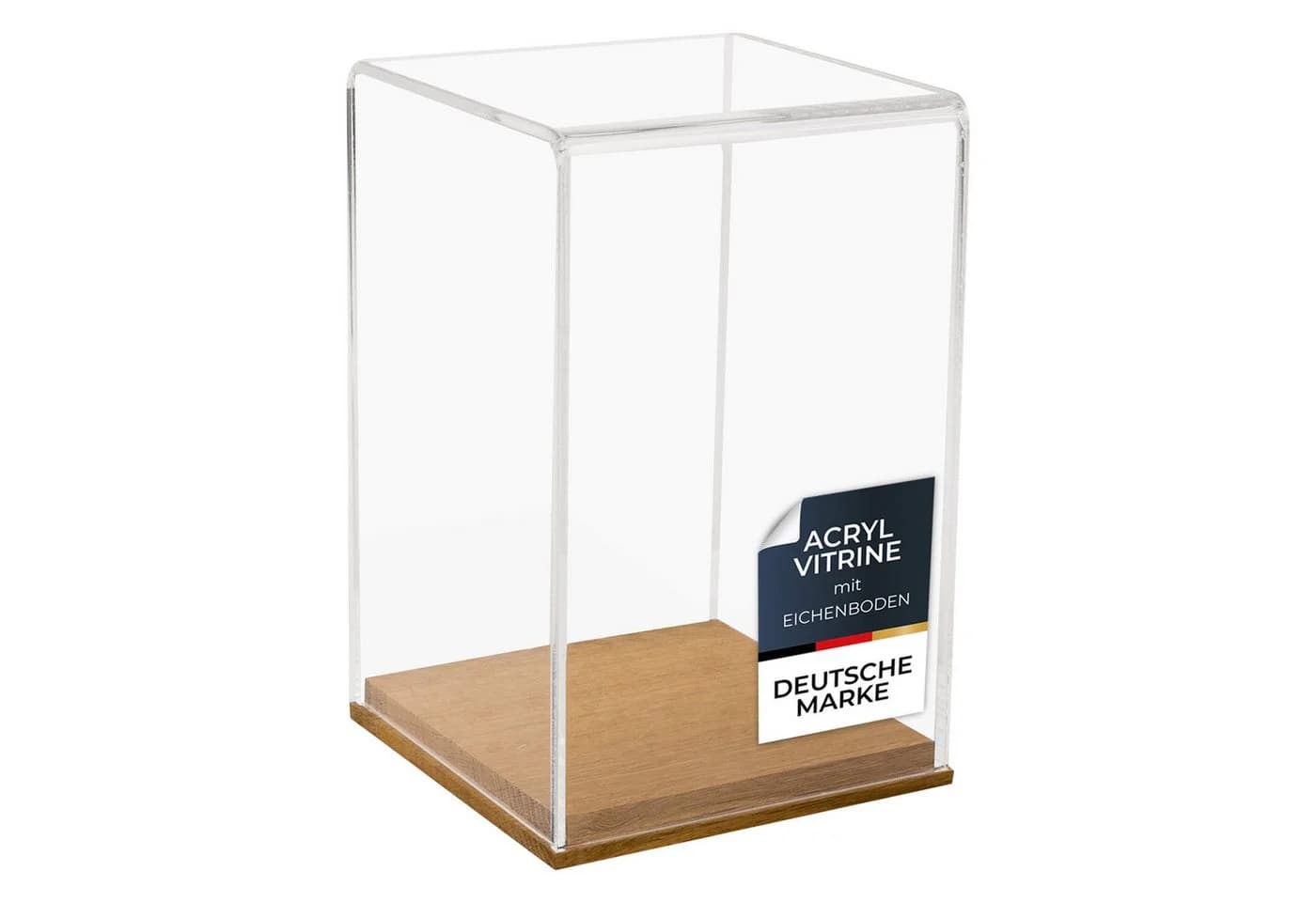 HMF Acryl Vitrine Transparent mit Eichenholzsockel - Bild 2