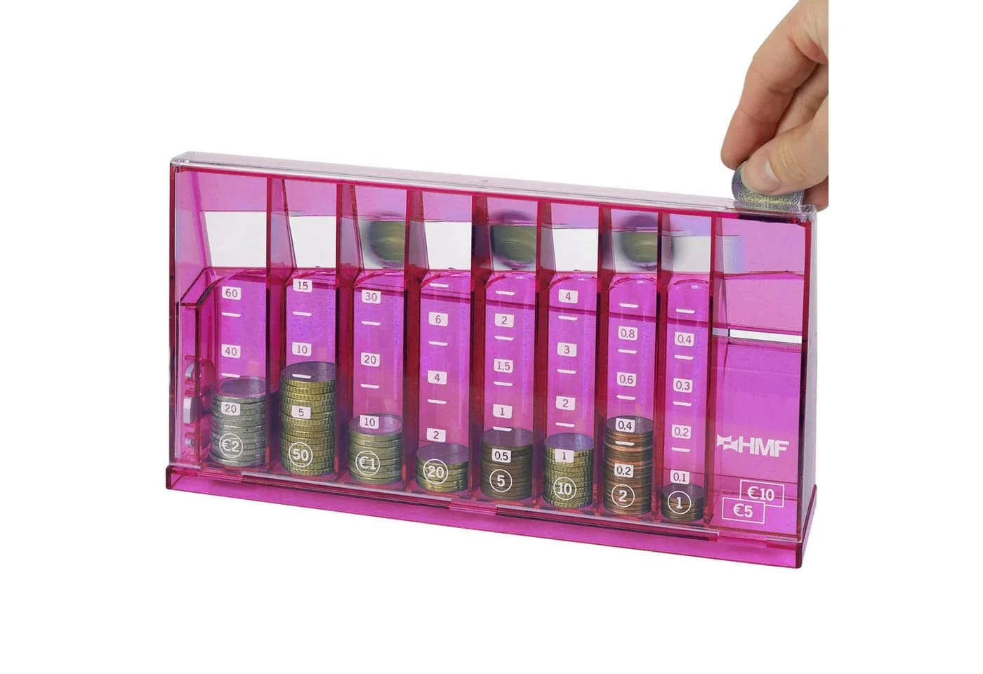 HMF Abschließbarer Münzsortierer Pink - Bild 2