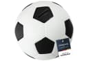 HMF Spardose Fußball Lederoptik mit Schloss Schwarz-Weiß Bild 2