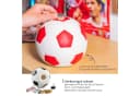 HMF Spardose Fußball Lederoptik mit Schloss Schwarz-Weiß Bild 3