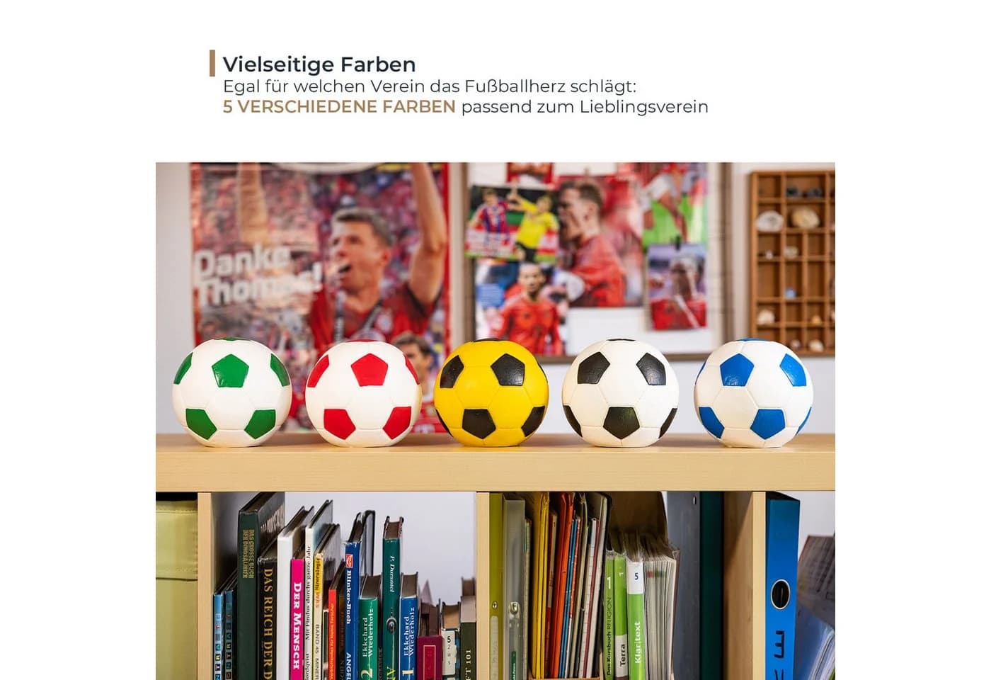 HMF Spardose Fußball Lederoptik mit Schloss Schwarz-Weiß - Bild 4