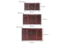 HMF Schatzkiste Portugal 3er-Set Handgefertigte Holztruhe Braun Antik-Look Bild 5