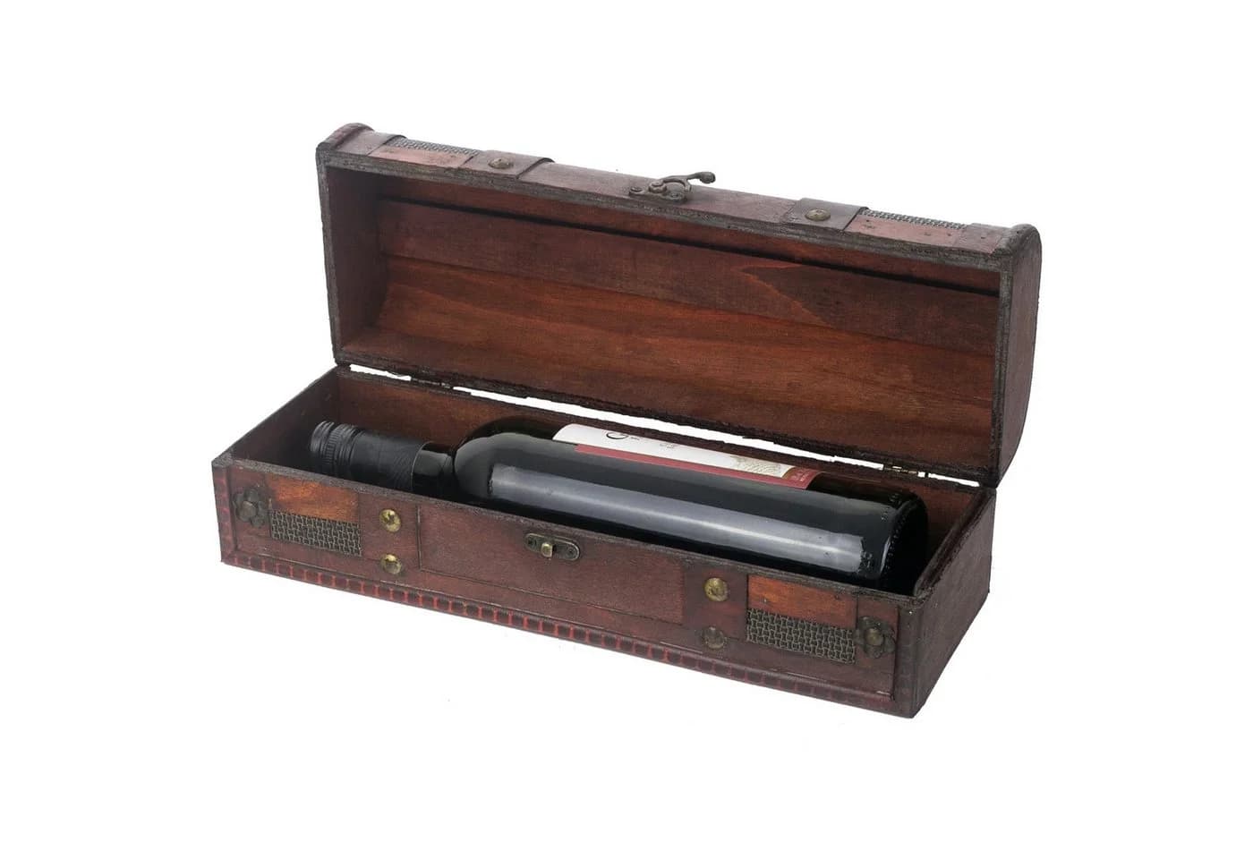 HMF Vintage Weinbox Portugal Holz Geschenkbox für 1 Flasche