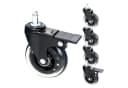 HMF Stuhlrolle 6810 mit Bremsfunktion Schwarz 5er Set Bild 2