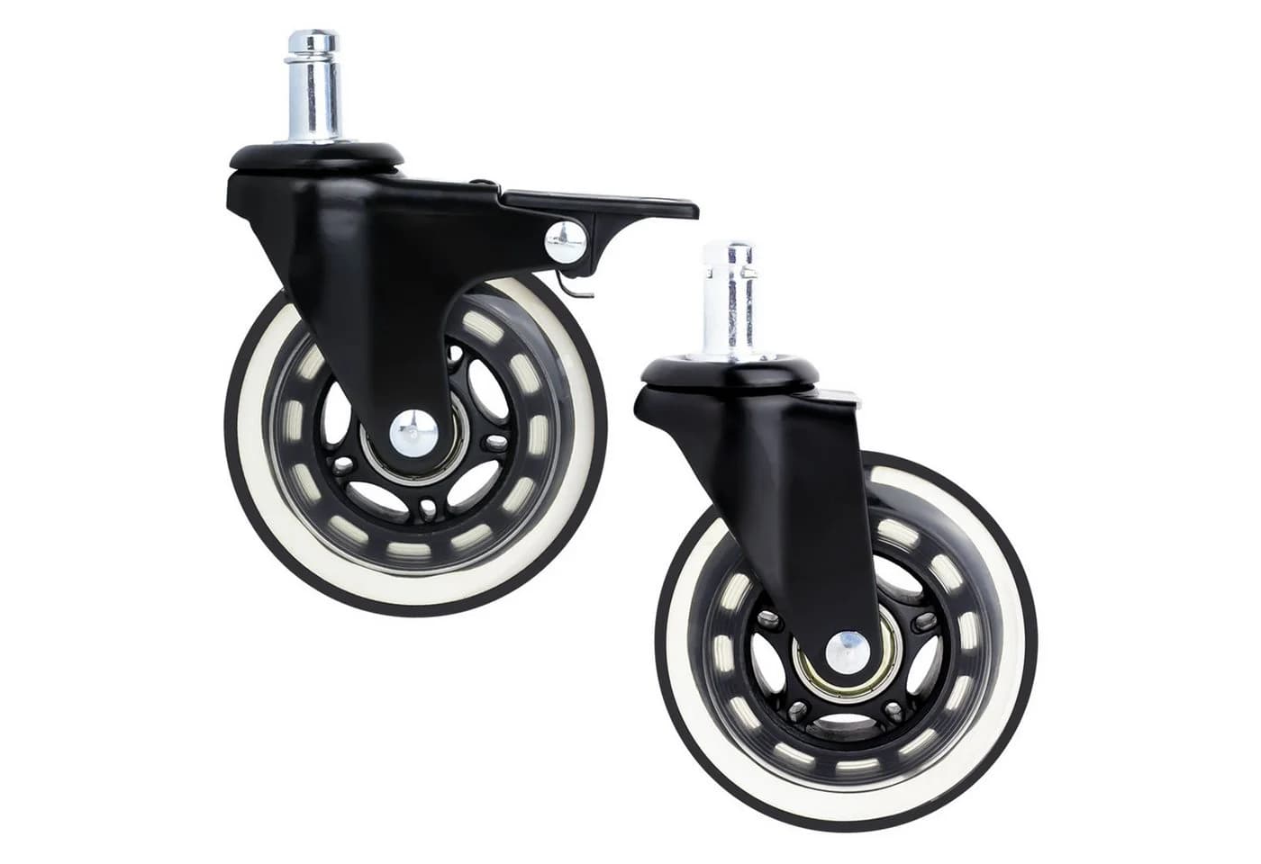 HMF Stuhlrolle 6810 mit Bremsfunktion Schwarz 5er Set - Bild 3