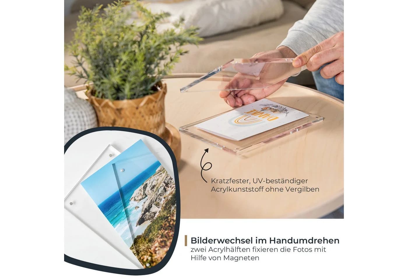 HMF Magnetischer Bilderrahmen Transparent Acrylglas - Bild 3