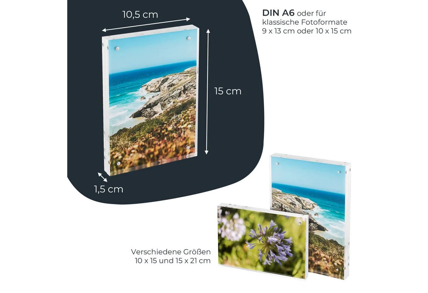 HMF Magnetischer Bilderrahmen Transparent Acrylglas - Bild 5