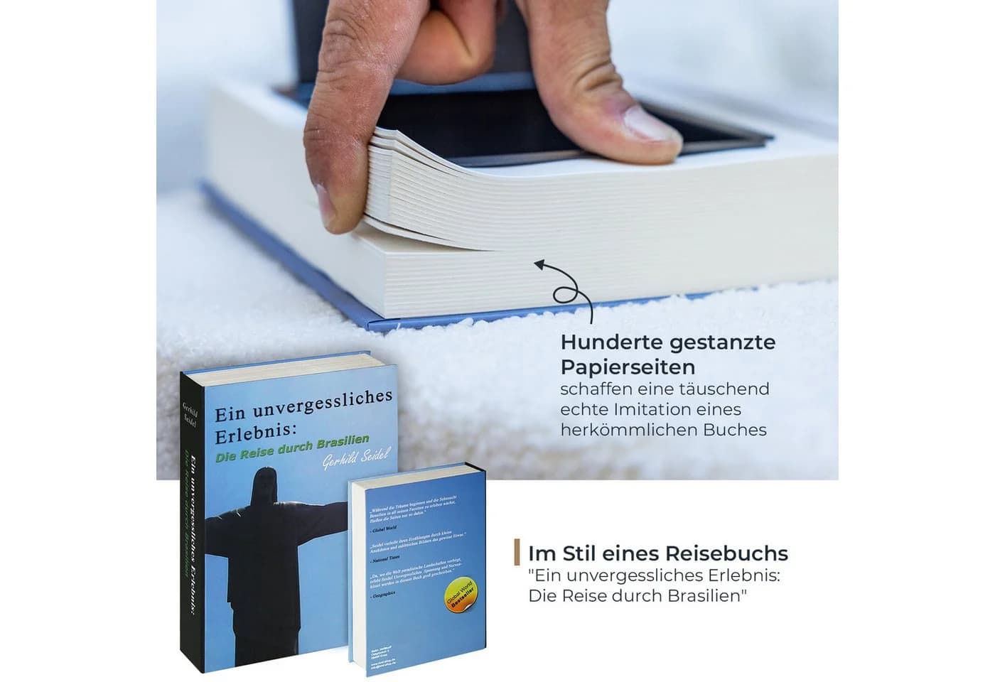 HMF Buchtresor Getarnter Buchsafe mit Schloss - Bild 3