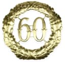 Viana Goldene Jubiläumszahl 60 Deko Ø40cm Bild 2