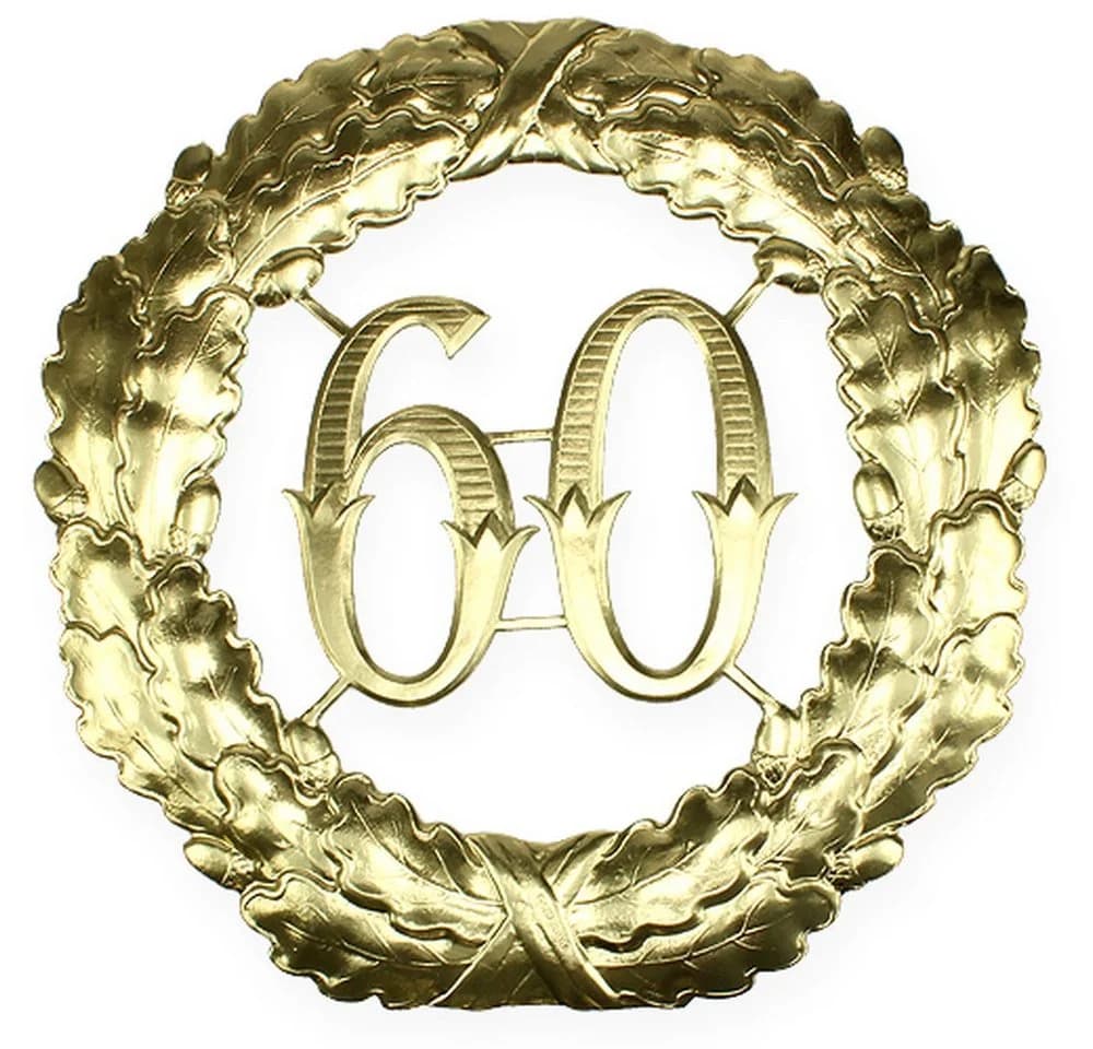 Viana Goldene Jubiläumszahl 60 Deko Ø40cm - Bild 2