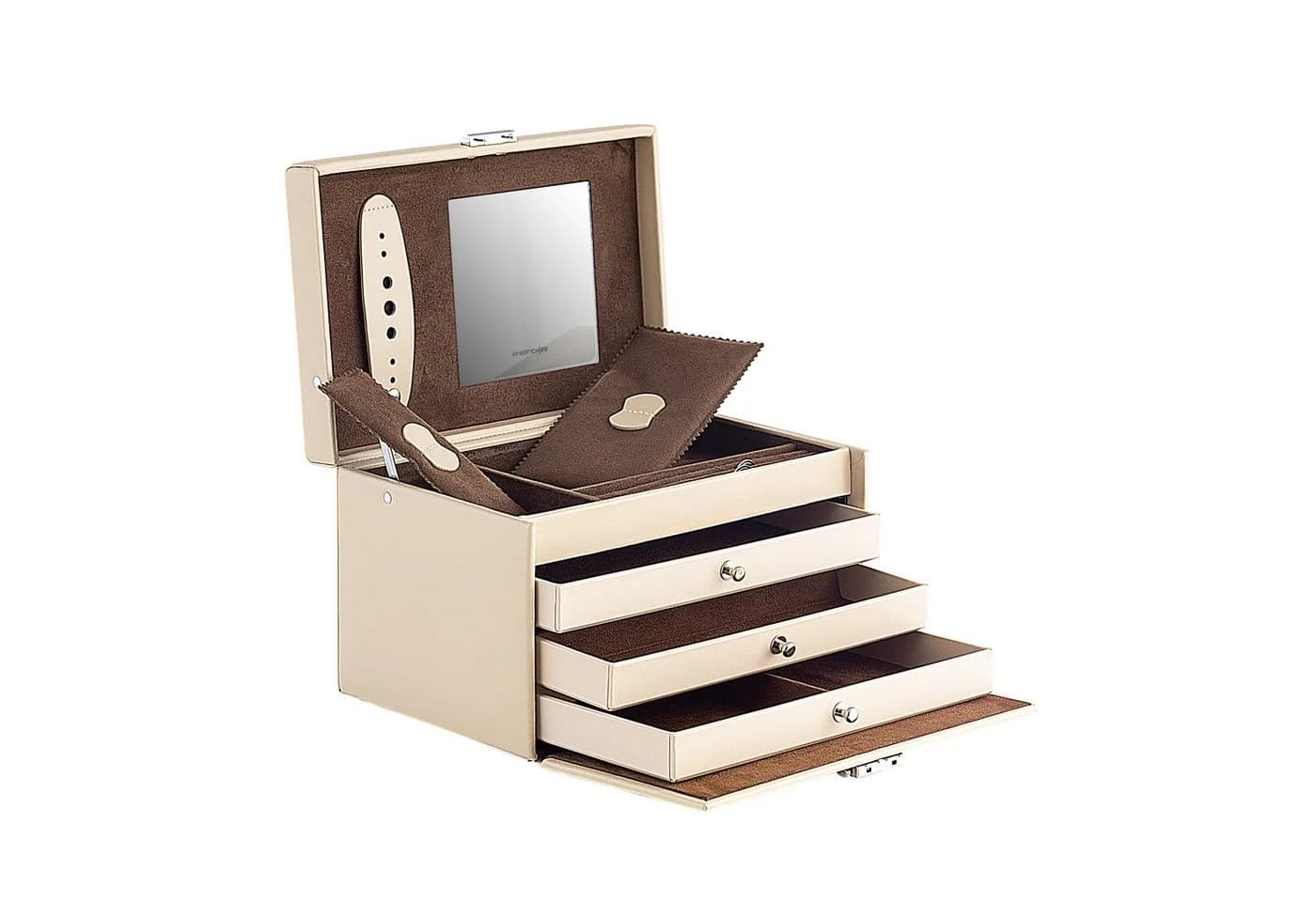 Friedrich23 Schmuckkasten Leder Cordoba Beige - Bild 2