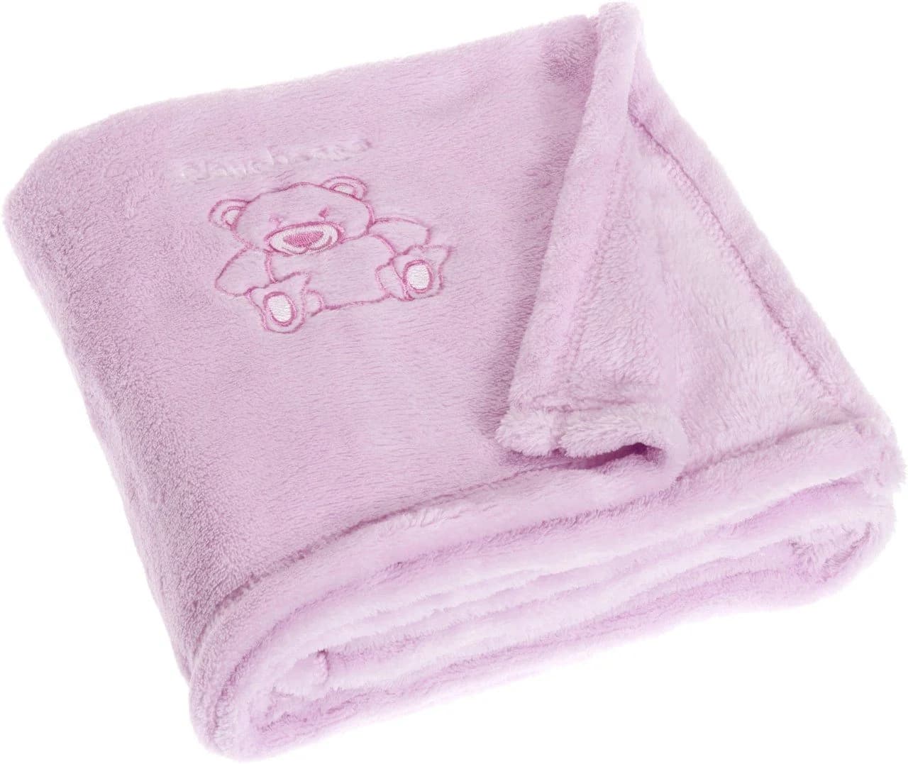 Playshoes Babydecke Fleece-Decke Bär Rosa