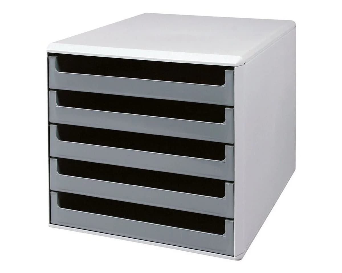 Metzger & Mendle Schubladenbox Grau 5 Schubladen Stapelbar - Bild 2