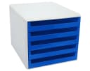 Metzger & Mendle Schubladenbox 5 Schubladen Grau Stapelbar Bild 2