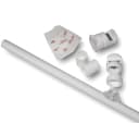 nodeko Gardinenstange Bistrogarnitur Ø 12 mm Weiß mit magnetischen Auflagen Bild 4