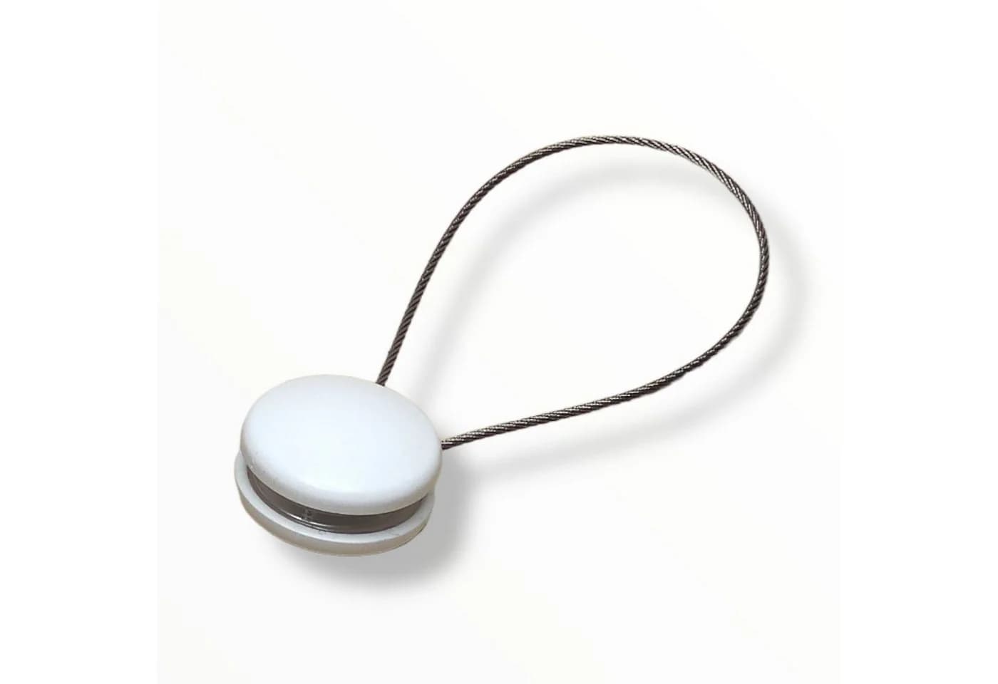 nodeko Magnethalter für Gardinen Raffhalter Weiß Ø 28 mm mit Drahtschlaufe - Bild 2