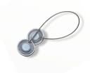 nodeko Magnethalter für Gardinen Raffhalter Weiß Ø 28 mm mit Drahtschlaufe Bild 3