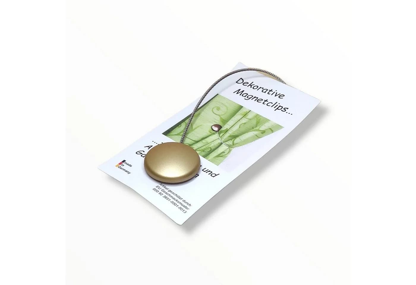 nodeko Magnethalter für Gardinen Raffhalter Ø 28 mm Messingfarben Matt