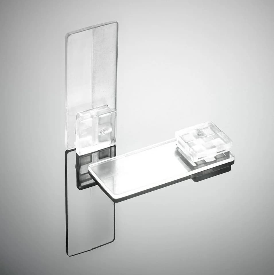 nodeko Klebe-Plissee 4 Stück transparente Klebehalter für Decomatic®