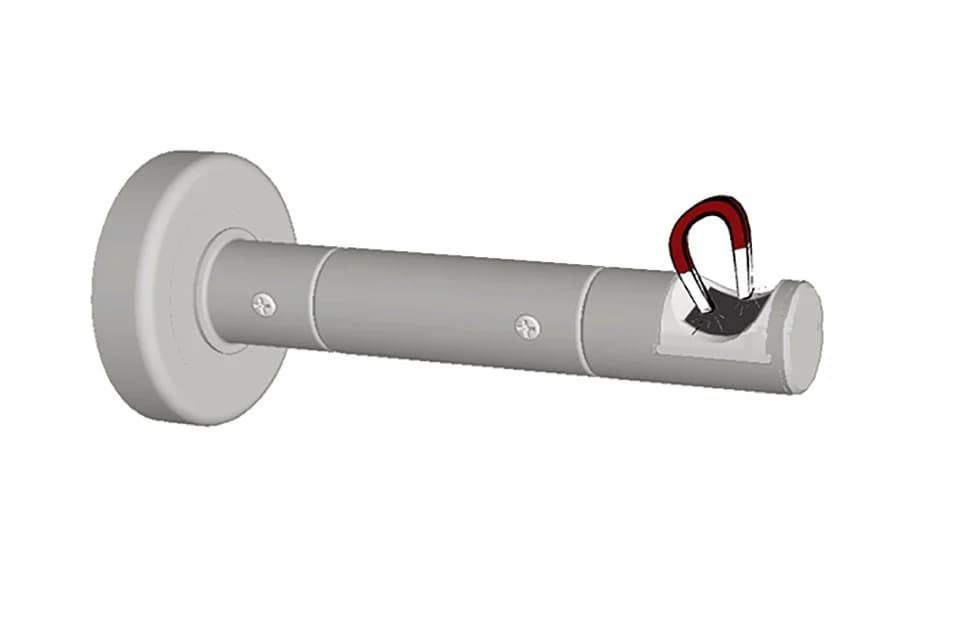 nodeko Gardinenstangenhalter mit Magnet weiß