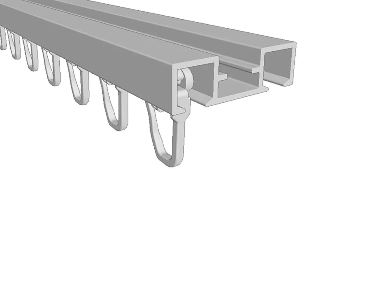 nodeko Gardinenröllchen 100 St. Weiß für Objektschienen 6mm