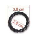 nodeko Gardinenringe Schwarz Kunststoff für Schmiedeeisen Ø 16-20mm Bild 4