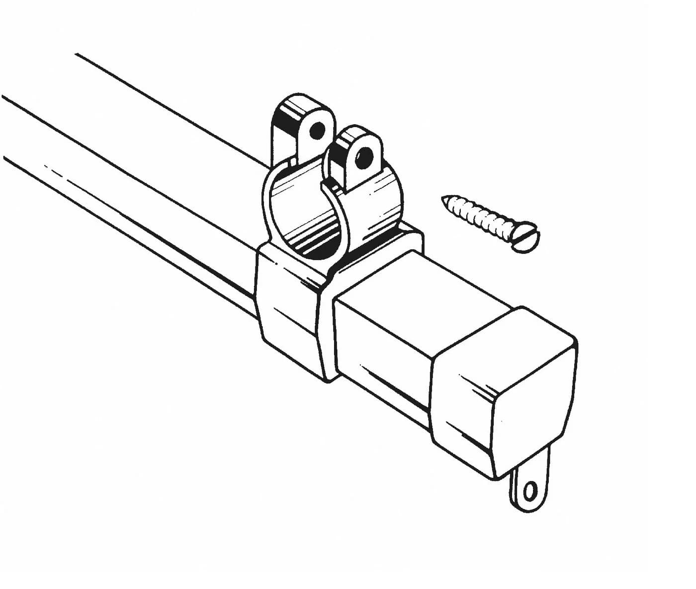 nodeko Schienenhalter & Endkappen für U-Schienen, Universal, Transparent