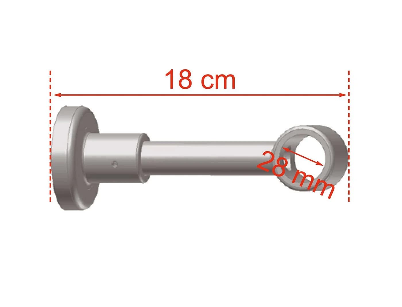 nodeko Wandhalterung für Gardinenstangen 28 mm Weiß - Bild 3