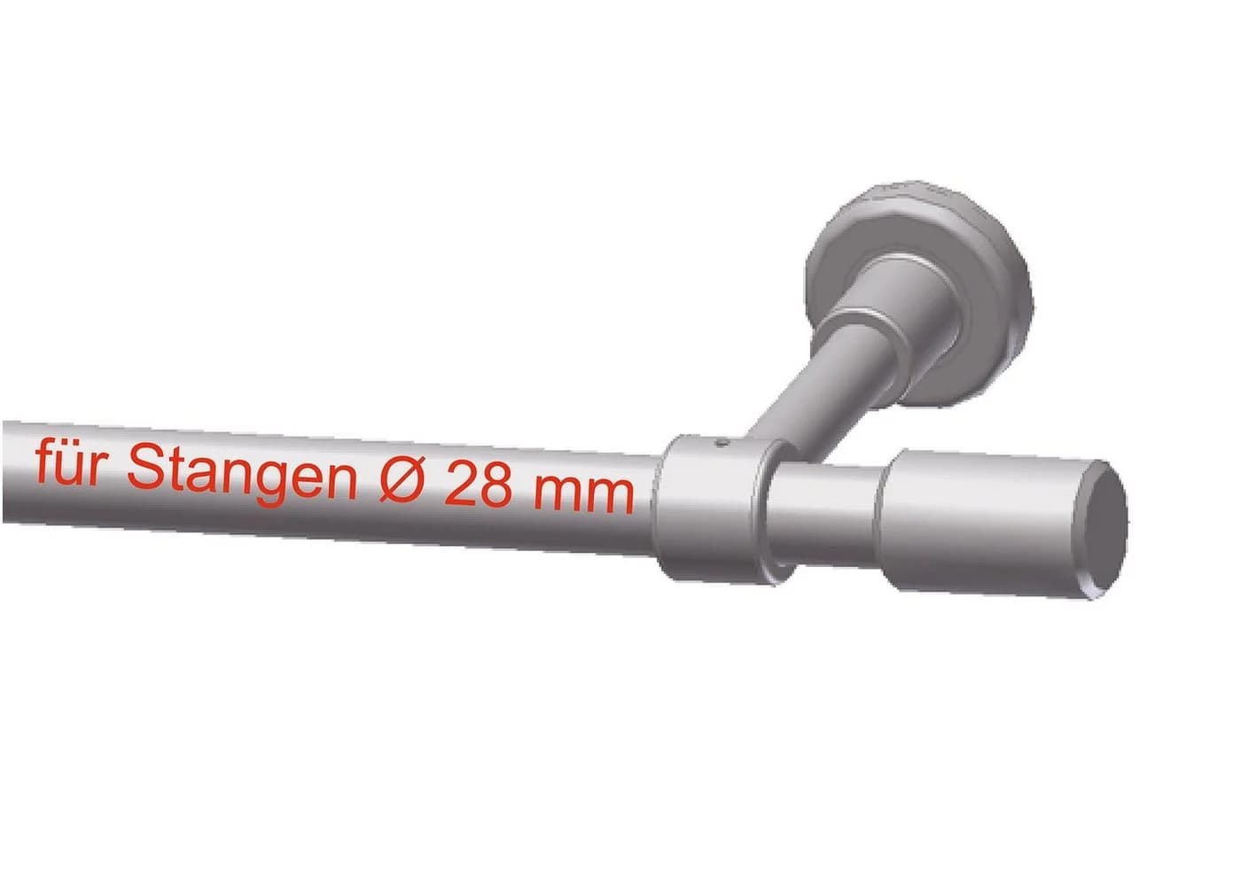 nodeko Wandhalterung für Gardinenstangen 28 mm Weiß - Bild 4