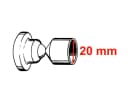 nodeko Schrägwandhalter Weiß Adapter für Stangen Ø 20 mm Bild 3