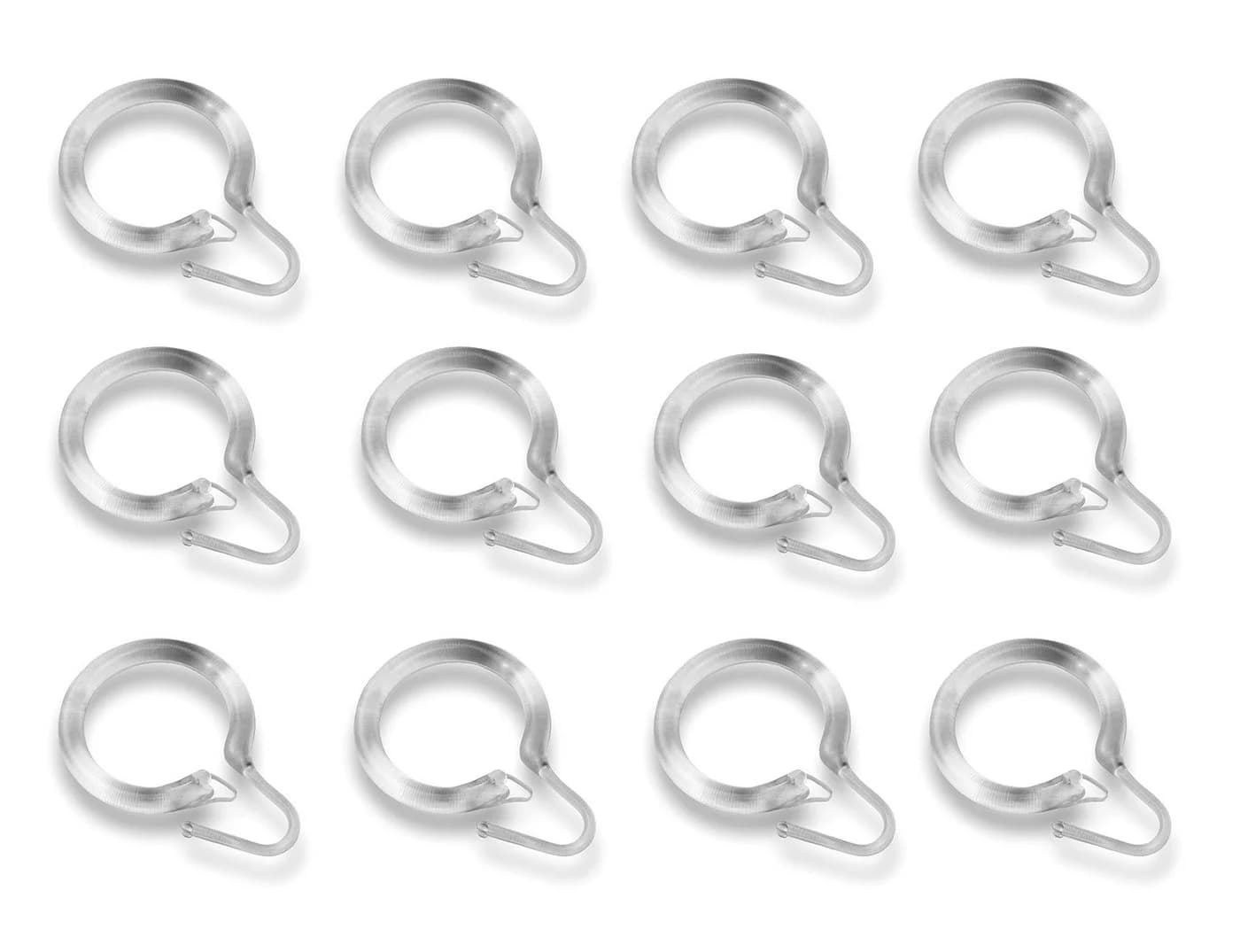 nodeko Duschvorhangringe 12er Pack Transparent 35mm Innendurchmesser - Bild 2