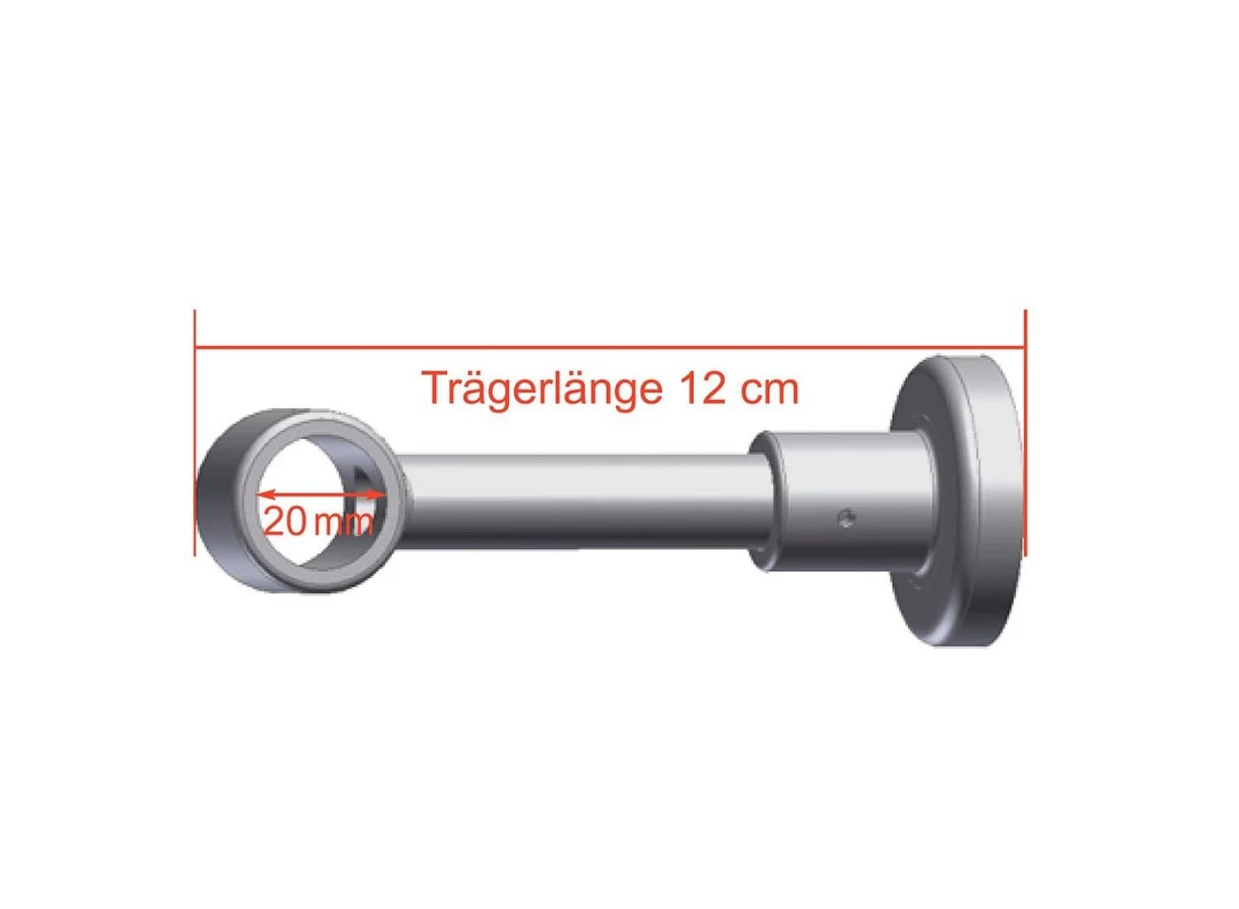 nodeko Gardinenstangenhalter Weiß für 20 mm Stangen - Bild 3