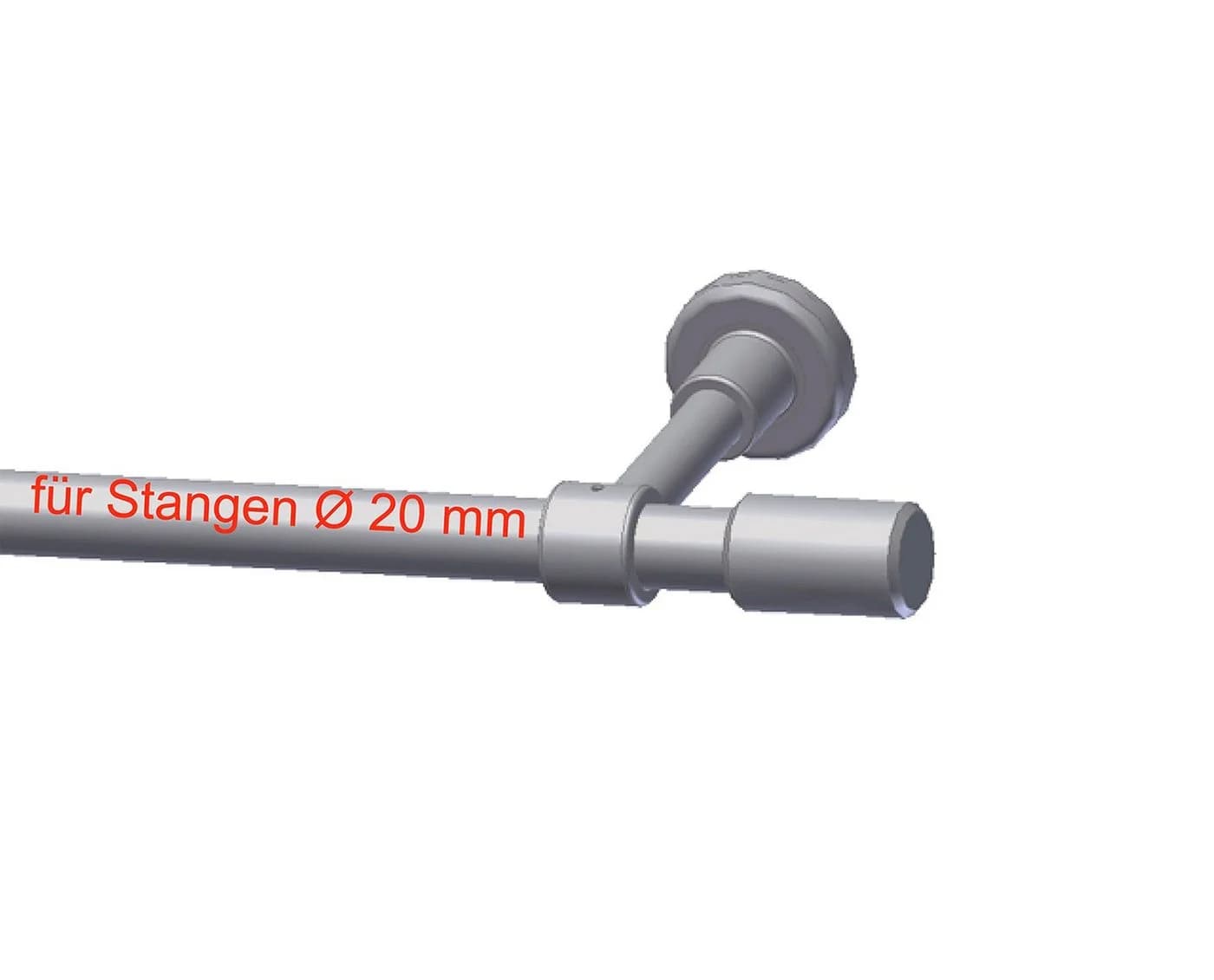 nodeko Gardinenstangenhalter Weiß für 20 mm Stangen - Bild 4