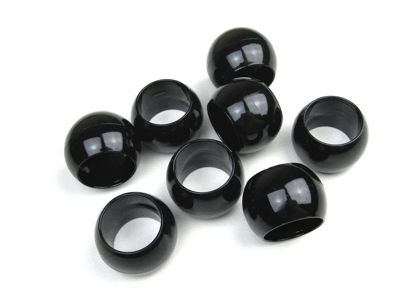 nodeko Gardinenring Zier- und Schlaufenkugeln Schwarz 8er Pack - Bild 2
