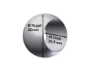 nodeko Gardinenring Zier- und Schlaufenkugeln Schwarz 8er Pack Bild 3
