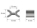 nodeko Gardinengleiter X-Gleiter groß für Objektschienen mit 8 mm Laufbreite Bild 4